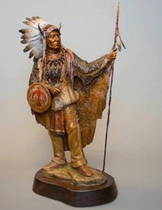 Bronze sculpture of Chief Sitting Bull.