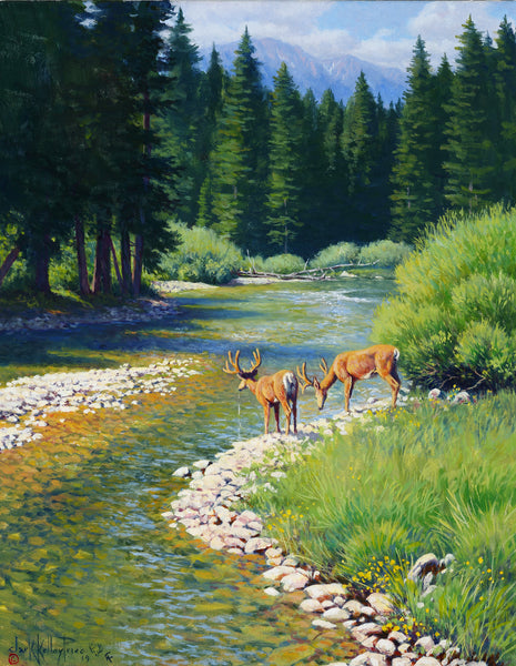 Clark Kelley Price Painting "Afternoon Drink"