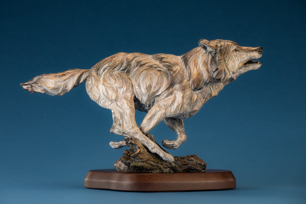 Ken Rowe Bronze "Chasing the Hungry Wind" Available