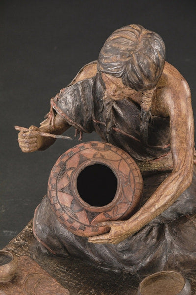 Bill Nebeker Bronze "In Grandmother's Tradition" Available