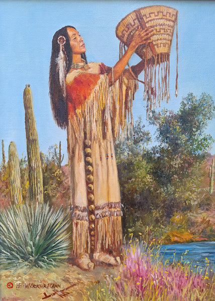 Hubert Wachermann Painting "Giving Thanks"