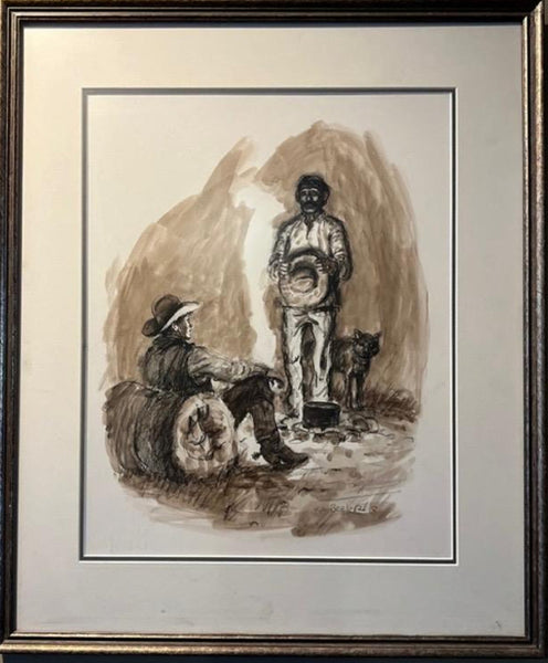 Joe Beeler Framed Sketch Available