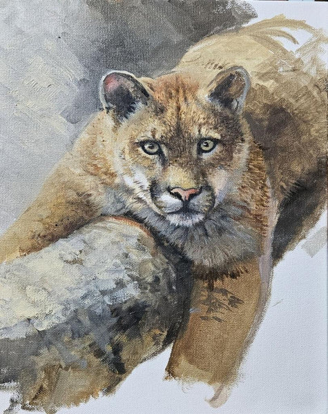 Bonnie Marris Painting "Mountain Lion" New