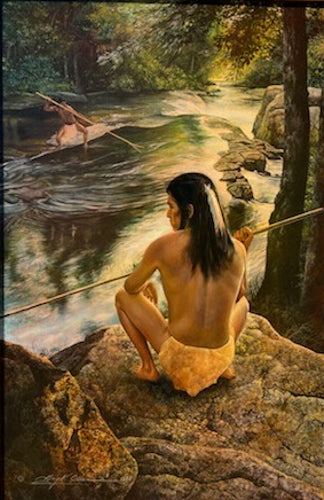 Greg Olsen Original Oil "Spearfishing" Available