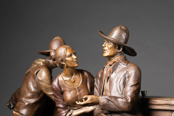 Dustin Payne New Bronze "Tales of the Trail" (Study) Available