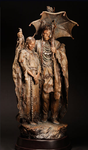 John Coleman Bronze "Wedding at Crow Fair"