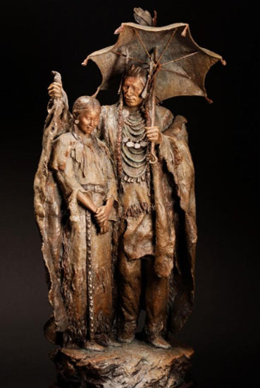 John Coleman Bronze "Wedding at Crow Fair"