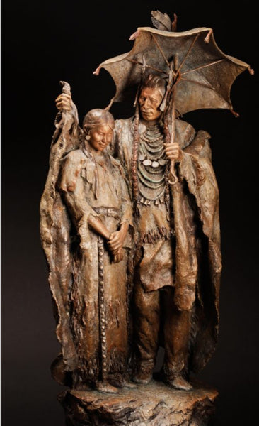 John Coleman Bronze "Wedding at Crow Fair"