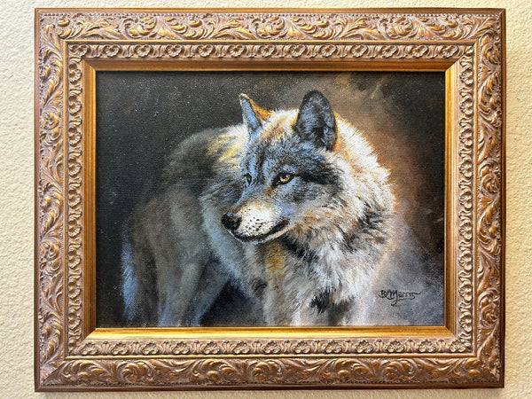Bonnie Marris Painting "Young Wolf Portrait" Available