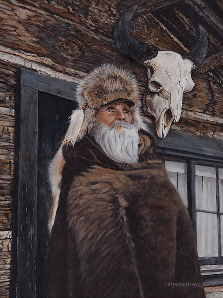 Denny Karchner Painting "The Buffalo Robe" Sold