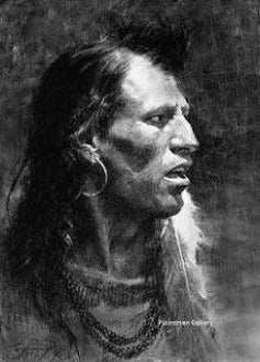 "Crow" Giclee by Howard  Terpning