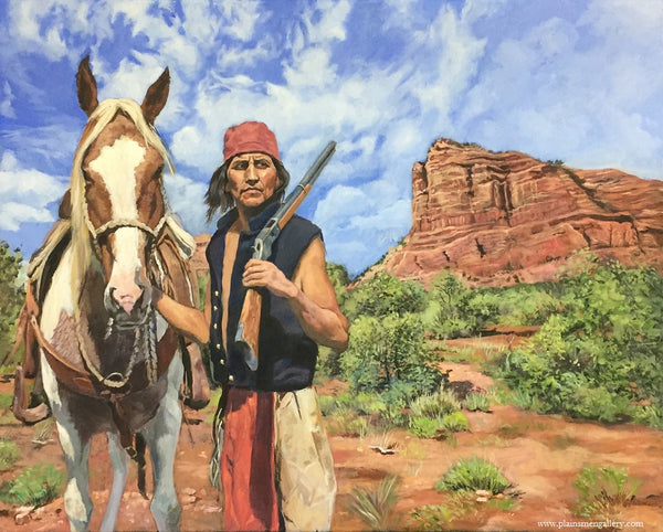 Victor Blakey Painting "Looking for the Enemy"