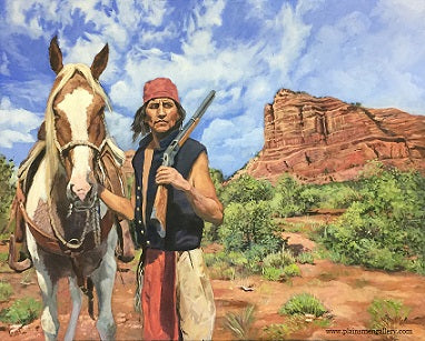 Victor Blakey Painting "Looking for the Enemy"
