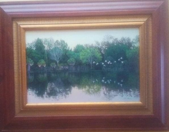 Charles Rowe Painting "Reflecting"