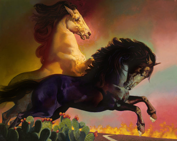 Robert Rodriguez Painting "Ring of Fire"
