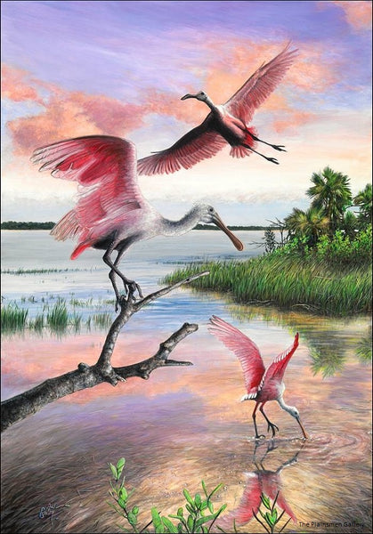Peter R. Gerbert Giclee "The Spoonbill Lagoon"