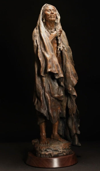 Bronze of a Native American Medicine Man.