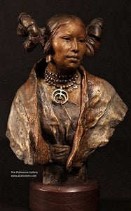 "Bronze sculpture of an Indian Maiden by John Coleman