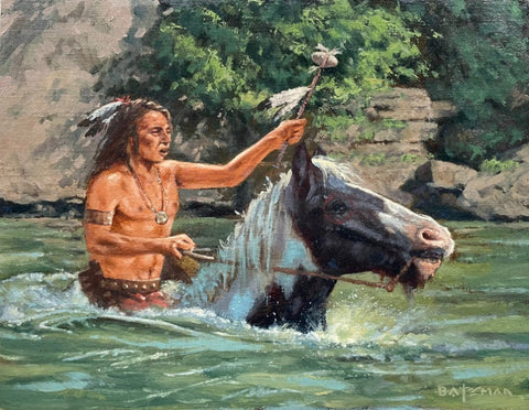 Brian Bateman Painting "The River Escape"