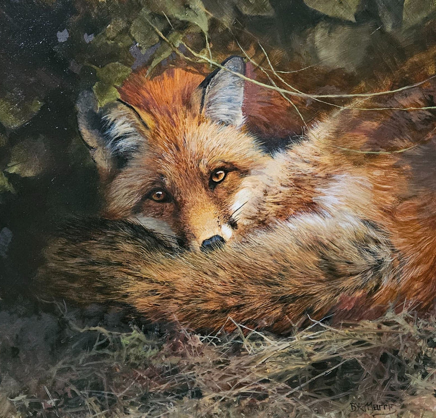 Bonnie Marris Painting "The Garden Guest" New Fox Painting