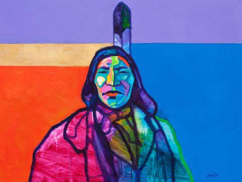 John Nieto Original Painting "Chief Rain in the Face" Available