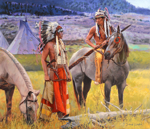 David Yorke Painting "A Report of Hostiles" New Original Available