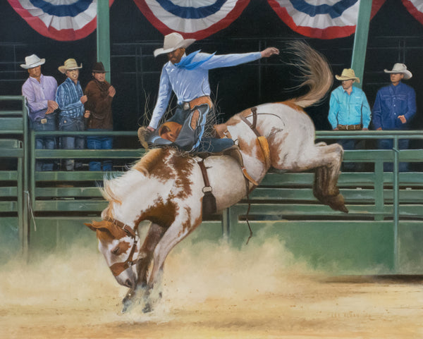 Lee Alban Painting "Eight Seconds of Frenzy" New Original Available