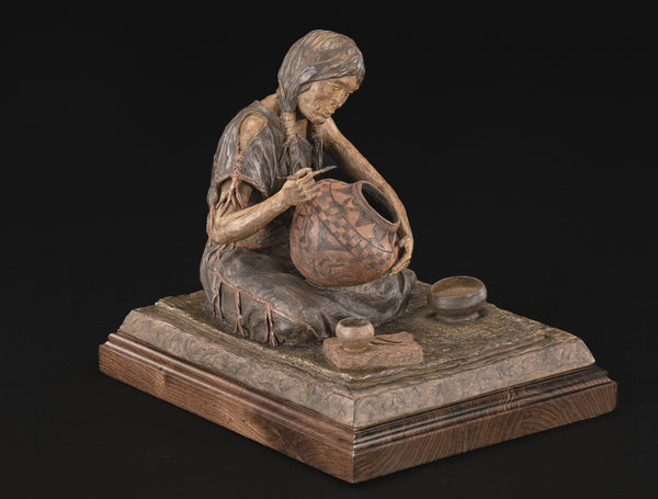 Bill Nebeker Bronze "In Grandmother's Tradition" Available