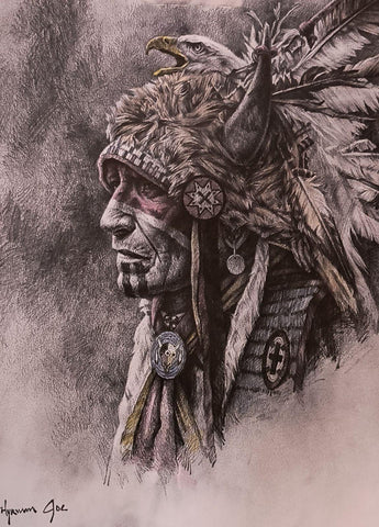 Hyrum Joe Drawing "He Dances for His Cheyenne People" Available