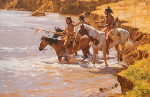 Howard Terpning Giclee "Crossing the Ford" Available