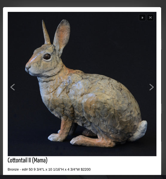 Jim Eppler Bronze  "Cottontail II Mama" Available