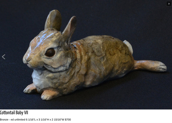 Jim Eppler Bronze  "Cottontail Baby VII" Available