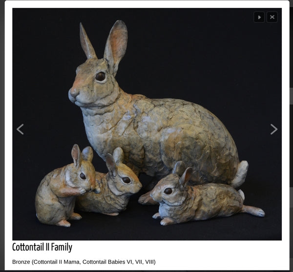 Jim Eppler Bronze  "Cottontail II Mama" Available