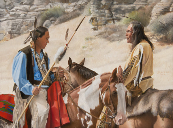 Lee Alban Painting "A Father's Wisdom" New Original Available