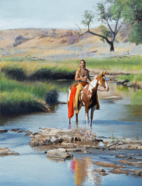 Lee Alban Painting "Quietly Watching" New Original Available