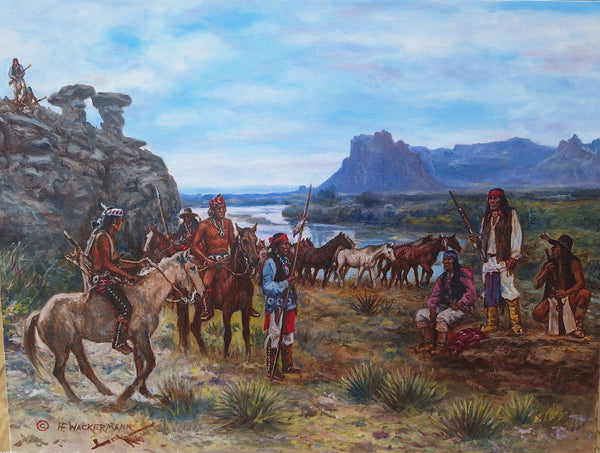 Hubert Wackermann Painting "Manuelito Meets Cochise" available