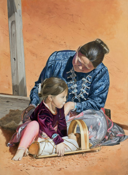 Lee Alban Painting "Navajo Moms" New Original Available