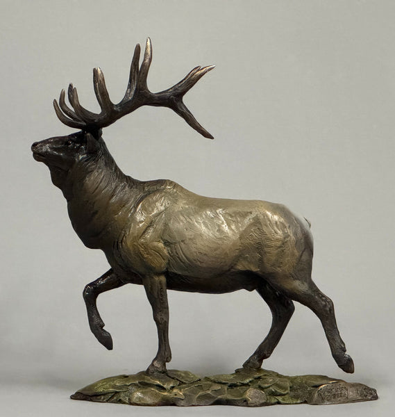 Raymond Gibby Bronze "Elk Crossing" New!