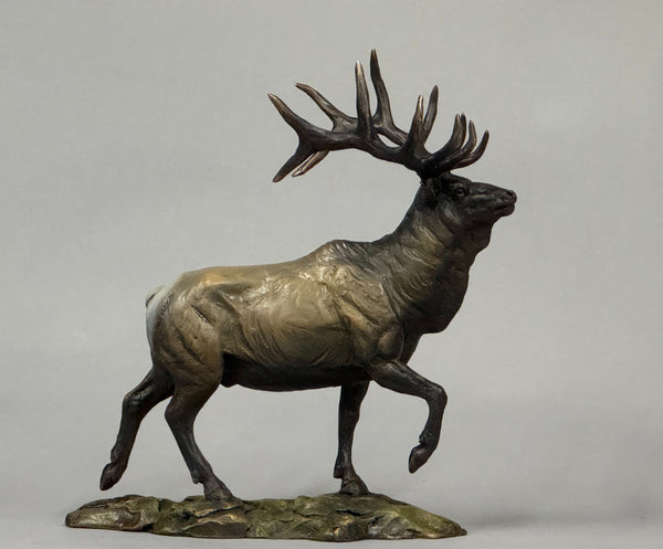 Raymond Gibby Bronze "Elk Crossing" New!