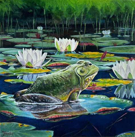 Sarah Boston Painting "American Bullfrog"