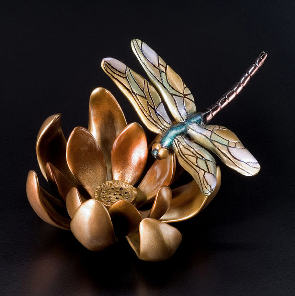 Kim Shaklee Bronze "Shimmering Jewel" Dragonfly