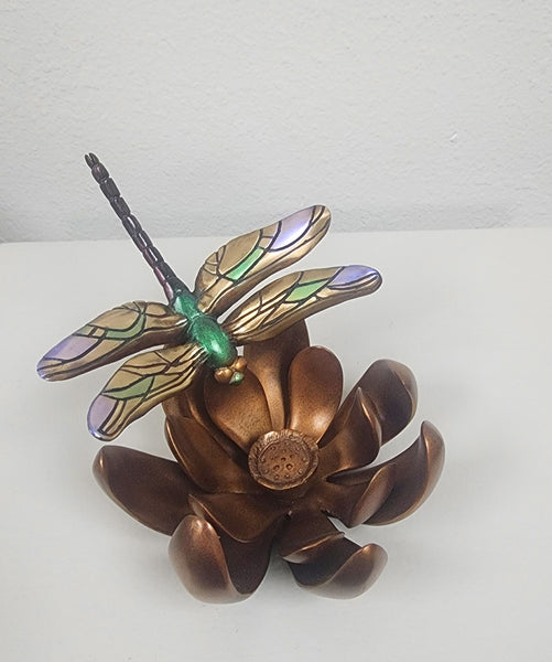 Kim Shaklee Bronze "Shimmering Jewel" Dragonfly