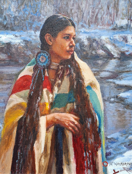 Hubert Wackermann Painting "Sioux Girl" Available