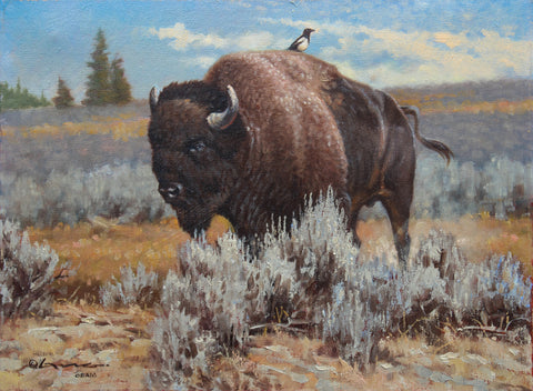 Steven Lang Painting "Lord of the Prairie Sage"