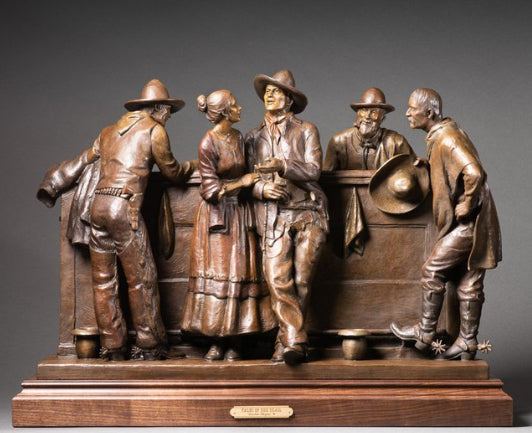 Dustin Payne New Bronze "Tales of the Trail" (Study) Available