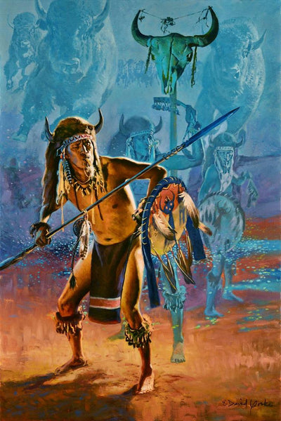 David Yorke Painting "Calling the Buffalo"