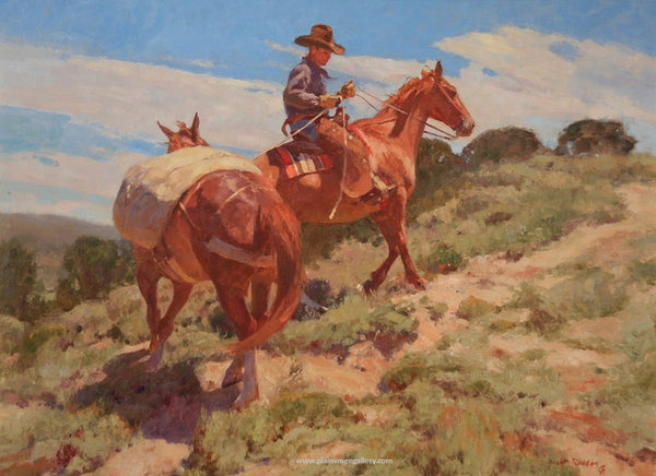 Grant Redden Painting "Drifting Cowboy"