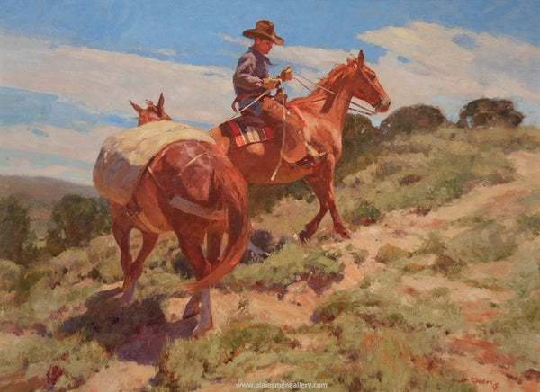 Grant Redden Painting "Drifting Cowboy"