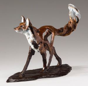 Sandy Graves Bronze "Patrol" Fox
