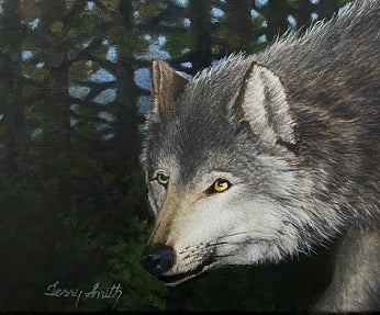 Terry Smith Painting "Moonlit Alpha" Original Acrylic